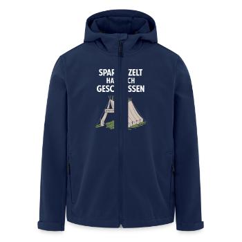 Das Spargelzelt Hat Noch Geschlossen - Recycelte Männer Softshell-Jacke von Stanley/Stella - Navy - Vorne - AI Model Male 185 light (185cm)