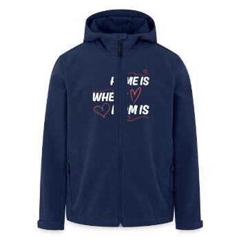 Loving Mom Saying Mom Gift Idea - Men’s Recycled Softshell Jacket by Stanley/Stella - navy - Front - AI Model Male 185 light (185cm)