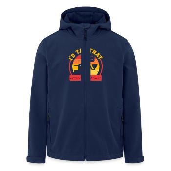 Morsecode Morse Code Je taperais dessus - Veste softshell homme en polyester recyclé Stanley/Stella - marine - Devant - AI Model Male 185 light (185cm)