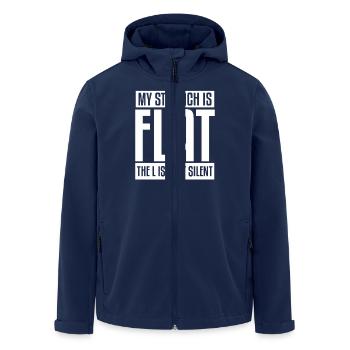 Mon ventre est plat Le L est juste silencieux - Veste softshell homme en polyester recyclé Stanley/Stella - marine - Devant - AI Model Male 185 light (185cm)