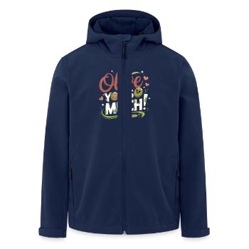 Olive You So Much Funny Graphic With Heartfelt - Men’s Recycled Softshell Jacket by Stanley/Stella - navy - Front - AI Model Male 185 light (185cm)