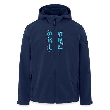Ocean is My Life Cool Design - Recycelte Männer Softshell-Jacke von Stanley/Stella - Navy - Vorne - AI Model Male 185 light (185cm)