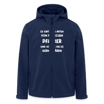 Priest Priest Church Christian Vicar - Men’s Recycled Softshell Jacket by Stanley/Stella - navy - Front - AI Model Male 185 light (185cm)