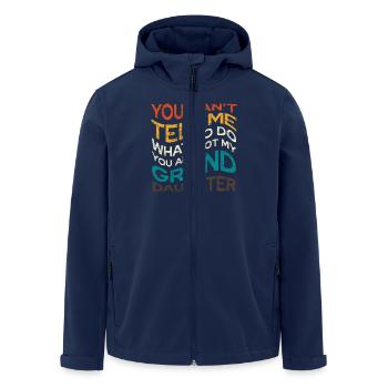 You're Not My Granddaughter Saying - Men’s Recycled Softshell Jacket by Stanley/Stella - navy - Front - AI Model Male 185 light (185cm)