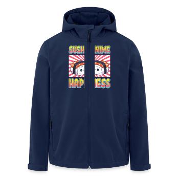 Kawaii Japanisches Essen Anime Manga Otaku Sushi - Recycelte Männer Softshell-Jacke von Stanley/Stella - Navy - Vorne - AI Model Male 185 light (185cm)