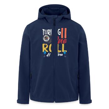 Sushi d’anniversaire 11 bâtonnets de wasabi - Veste softshell homme en polyester recyclé Stanley/Stella - marine - Devant - AI Model Male 185 light (185cm)