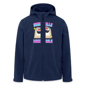 Kawaii Japanischer Anime Manga Otaku Sushi - Recycelte Männer Softshell-Jacke von Stanley/Stella - Navy - Vorne - AI Model Male 185 light (185cm)