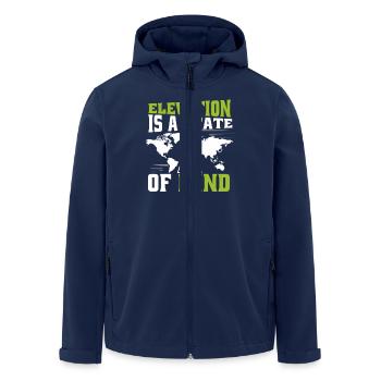 Geographic Information Systems - Men’s Recycled Softshell Jacket by Stanley/Stella - navy - Front - AI Model Male 185 light (185cm)