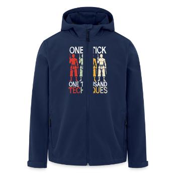 Escrima Arnis Martial Arts One Thousand Techniques - Men’s Recycled Softshell Jacket by Stanley/Stella - navy - Front - AI Model Male 185 light (185cm)