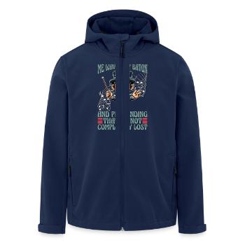 Directeur musical Moi agitant mon bâton Éducation musicale - Veste softshell homme en polyester recyclé Stanley/Stella - marine - Devant - AI Model Male 185 light (185cm)