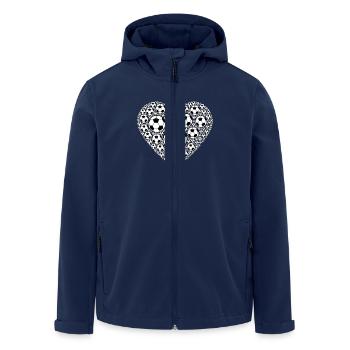 Soccer Heart Design Soccer Love - Men’s Recycled Softshell Jacket by Stanley/Stella - navy - Front - AI Model Male 185 light (185cm)
