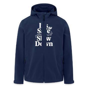 Thérapie Affirmation Pleine conscience Citation Sentiments - Veste softshell homme en polyester recyclé Stanley/Stella - marine - Devant - AI Model Male 185 light (185cm)