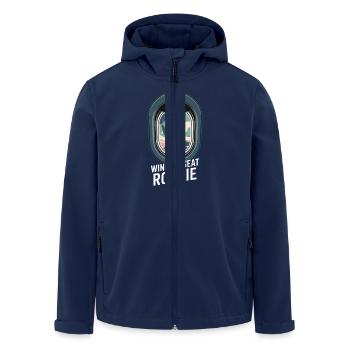 Premier vol Travel Memory Sky - Veste softshell homme en polyester recyclé Stanley/Stella - marine - Devant - AI Model Male 185 light (185cm)