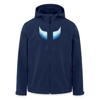 Wal und Taucher Whale and Diver - Recycelte Männer Softshell-Jacke von Stanley/Stella - Navy - Vorne - AI Model Male 185 light (185cm)