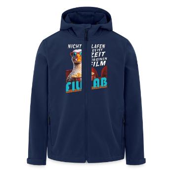 GOOSE NOT SLEEPING TIME FOR MOVIE - Men’s Recycled Softshell Jacket by Stanley/Stella - navy - Front - AI Model Male 185 light (185cm)