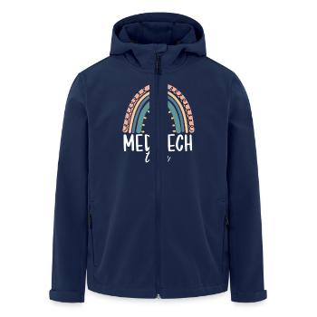 Med Tech Team Boho Rainbow Lustiges medizinisches Labor - Recycelte Männer Softshell-Jacke von Stanley/Stella - Navy - Vorne - AI Model Male 185 light (185cm)
