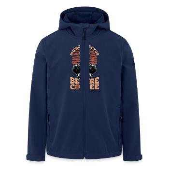 Music Director Before Music Teacher Coffee Lover - Men’s Recycled Softshell Jacket by Stanley/Stella - navy - Front - AI Model Male 185 light (185cm)