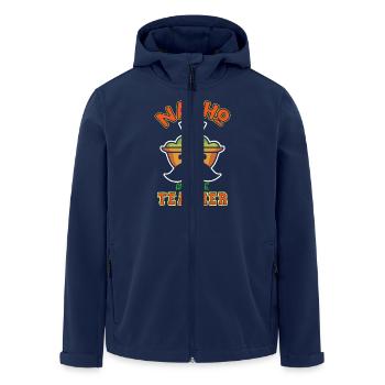 Nacho Average Teacher Humor Design - Recycelte Männer Softshell-Jacke von Stanley/Stella - Navy - Vorne - AI Model Male 185 light (185cm)