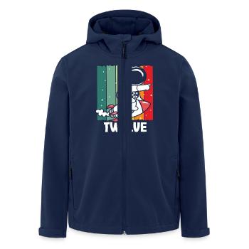 Astronaut Rocket : douze ans d’aventure - Veste softshell homme en polyester recyclé Stanley/Stella - marine - Devant - AI Model Male 185 light (185cm)