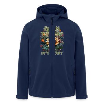 NÉ POUR JOUER DANS LA TERRE BATTUE - Veste softshell homme en polyester recyclé Stanley/Stella - marine - Devant - AI Model Male 185 light (185cm)
