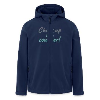 Boulderer Chalk Up Und Conquer Bouldering - Recycelte Männer Softshell-Jacke von Stanley/Stella - Navy - Vorne - AI Model Male 185 light (185cm)