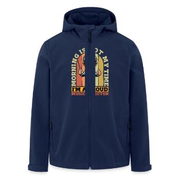 Music Director Morning Is Not My Time Music Lover - Recycelte Männer Softshell-Jacke von Stanley/Stella - Navy - Vorne - AI Model Male 185 light (185cm)