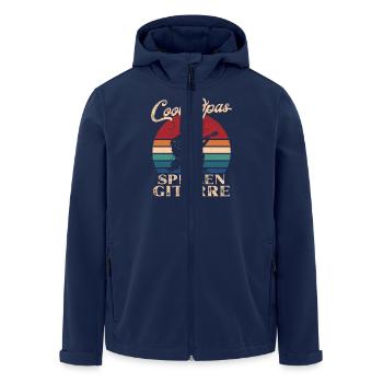 Cool Grandpas Playing Guitar Retro Grandpa - Men’s Recycled Softshell Jacket by Stanley/Stella - navy - Front - AI Model Male 185 light (185cm)