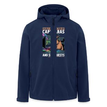 Capybara PC Gamer Gaming - Recycelte Männer Softshell-Jacke von Stanley/Stella - Navy - Vorne - AI Model Male 185 light (185cm)