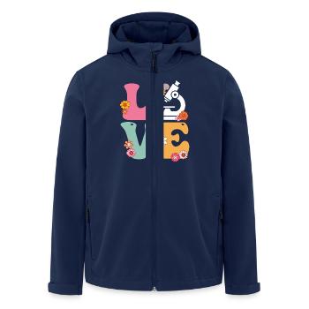 Amour Scientifique de laboratoire médical Boho Arc-en-ciel MLS - Veste softshell homme en polyester recyclé Stanley/Stella - marine - Devant - AI Model Male 185 light (185cm)