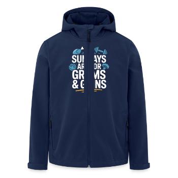Prepared Squad Meal Planner Food Organization - Men’s Recycled Softshell Jacket by Stanley/Stella - navy - Front - AI Model Male 185 light (185cm)