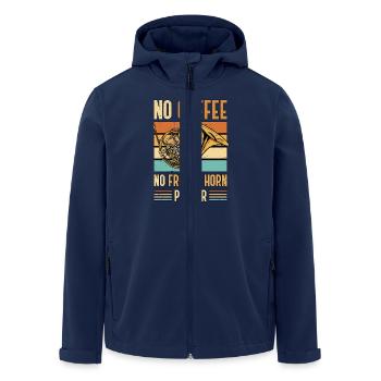 French Horn No Coffee No Horn Player Coffee Lover - Recycelte Männer Softshell-Jacke von Stanley/Stella - Navy - Vorne - AI Model Male 185 light (185cm)