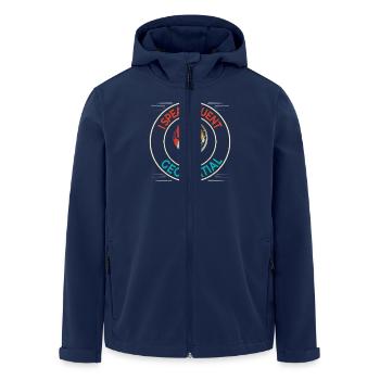 Geographic Information Systems Geospatial - Men’s Recycled Softshell Jacket by Stanley/Stella - navy - Front - AI Model Male 185 light (185cm)