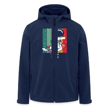 Retro style astronaut for six-year-old - Men’s Recycled Softshell Jacket by Stanley/Stella - navy - Front - AI Model Male 185 light (185cm)