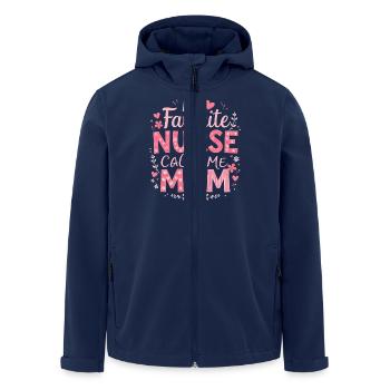 Meine Lieblingskrankenschwester nennt mich Mama T-Shirt | Mutter Von Krankenschwester - Recycelte Männer Softshell-Jacke von Stanley/Stella - Navy - Vorne - AI Model Male 185 light (185cm)