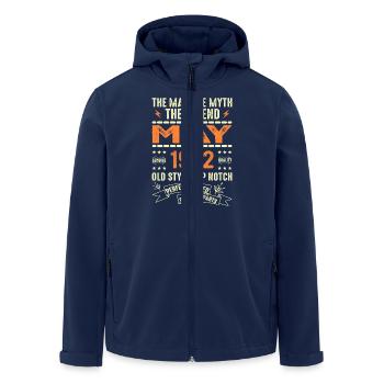 Anniversaire Mai 1982 - Mai 1982 - Veste softshell homme en polyester recyclé Stanley/Stella - marine - Devant - AI Model Male 185 light (185cm)