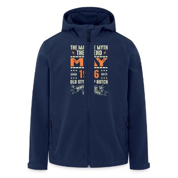 Anniversaire Mai 1986 - Mai 1986 - Veste softshell homme en polyester recyclé Stanley/Stella - marine - Devant - AI Model Male 185 light (185cm)