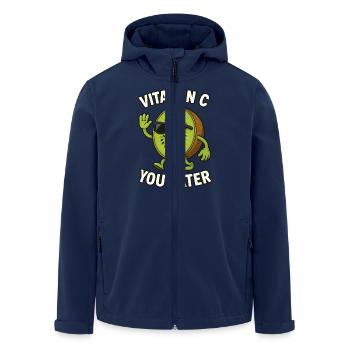 Vitamin C Fruit Kiwifruit - Men’s Recycled Softshell Jacket by Stanley/Stella - navy - Front - AI Model Male 185 light (185cm)