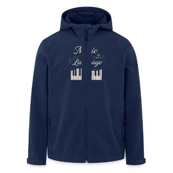 Classical Pianist Piano Life Music Recital - Men’s Recycled Softshell Jacket by Stanley/Stella - navy - Front - AI Model Male 185 light (185cm)