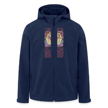 Je Bois Dites Bonjour Je suis un peu enraciné en ce moment - Veste softshell homme en polyester recyclé Stanley/Stella - marine - Devant - AI Model Male 185 light (185cm)