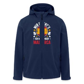 Mir reichts ich muss nach Mallorca - Recycelte Männer Softshell-Jacke von Stanley/Stella - Navy - Vorne - AI Model Male 185 light (185cm)