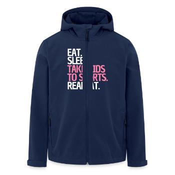 Eltern Spruch Kinder Sport Humor - Recycelte Männer Softshell-Jacke von Stanley/Stella - Navy - Vorne - AI Model Male 185 light (185cm)