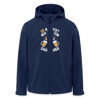 He's getting married, we're here to drink - Men’s Recycled Softshell Jacket by Stanley/Stella - navy - Front - AI Model Male 185 light (185cm)
