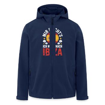 Mir reichts ich muss nach Ibiza - Recycelte Männer Softshell-Jacke von Stanley/Stella - Navy - Vorne - AI Model Male 185 light (185cm)