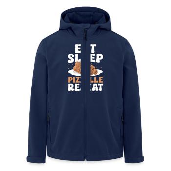 Pizzelle Waffle - Italian Waffles - Men’s Recycled Softshell Jacket by Stanley/Stella - navy - Front - AI Model Male 185 light (185cm)
