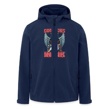 Tattoo Artist Gorgeous In Ink Tattooer Tattoo Art - Men’s Recycled Softshell Jacket by Stanley/Stella - navy - Front - AI Model Male 185 light (185cm)