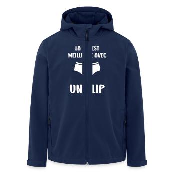 Slip - Veste softshell homme en polyester recyclé Stanley/Stella - marine - Devant - AI Model Male 185 light (185cm)