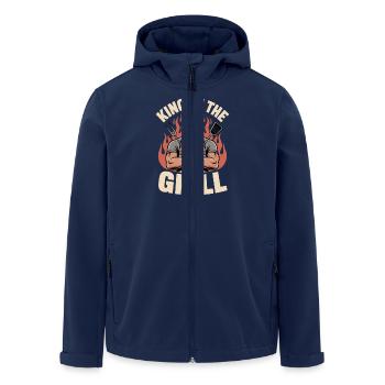 King of the Grill – The Ruler of the Embers - Men’s Recycled Softshell Jacket by Stanley/Stella - navy - Front - AI Model Male 185 light (185cm)