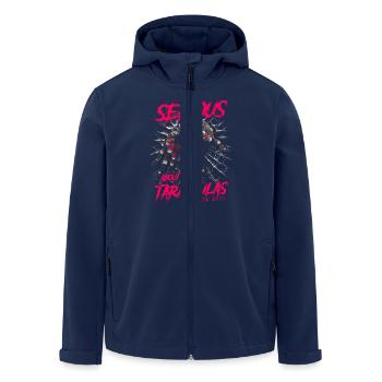 Serious About Tarantulas Pet Spider Born In 2021 - Men’s Recycled Softshell Jacket by Stanley/Stella - navy - Front - AI Model Male 185 light (185cm)