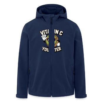 Funny Kiwifruit Vitamin C Fruit - Men’s Recycled Softshell Jacket by Stanley/Stella - navy - Front - AI Model Male 185 light (185cm)