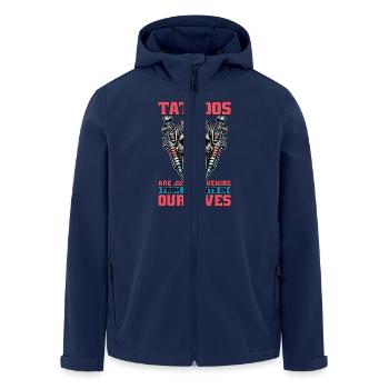 Tattoo Artist Tattoos Are Just Souvenirs Tattooer - Men’s Recycled Softshell Jacket by Stanley/Stella - navy - Front - AI Model Male 185 light (185cm)